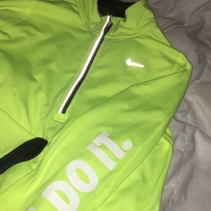 Nike Running Sweater Neon Green Dri-Fit Just Do It